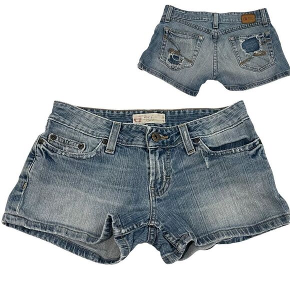 BKE Buckle Cutoff Distressed Denim Shorts Womens Sz 26 BKL1233 - Picture 1 of 6